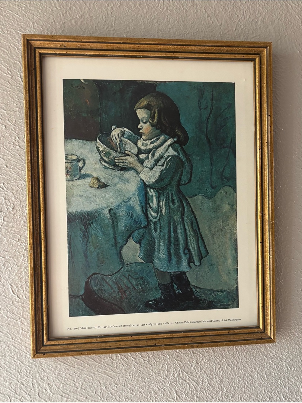 MCM Framed Picasso Blue Period Laminated Print National Gallery